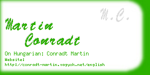 martin conradt business card